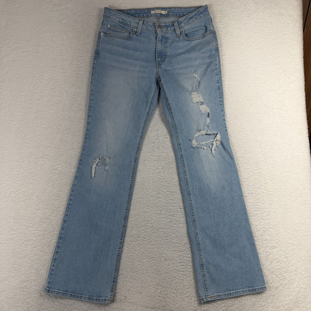 Levi's Superlow Boot Jeans Womens 30 (31x31) Light Blue Low Rise Bootcut Denim